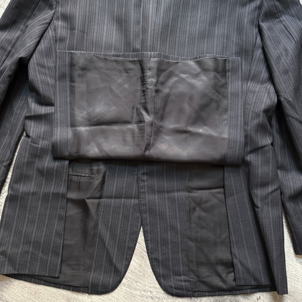Ermenegildo Zegna Traveler Blazer Men 42R 100% Wool Striped Jacket Made In Italy - Picture 4 of 14